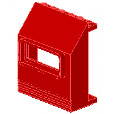 red panel 3 x 6 x 6 sloped with window