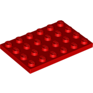 red plate 4 x 6