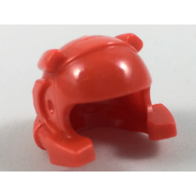 red minifigure headgear helmet with breathing apparatus and headlights