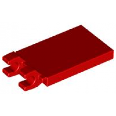 red tile modified 2 x 3 with 2 clips angled