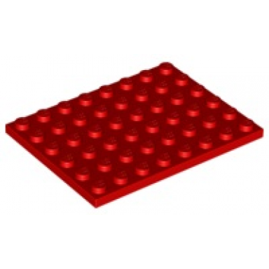 red plate 6 x 8