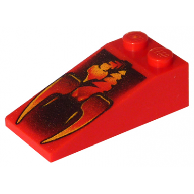 red slope 18 4 x 2 with black and yellow scorpion pattern