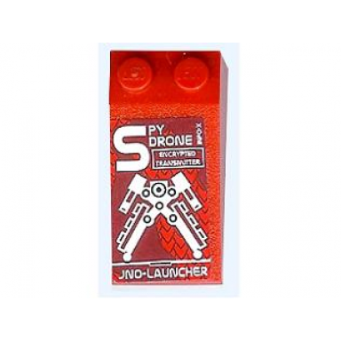 red slope 18 4 x 2 with spy drone pattern sticker - set 8111