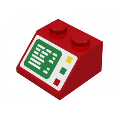 red slope 45 2 x 2 with computer screen and right side buttons pattern