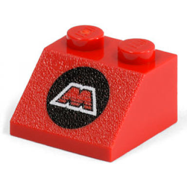red slope 45 2 x 2 with m:tron logo pattern