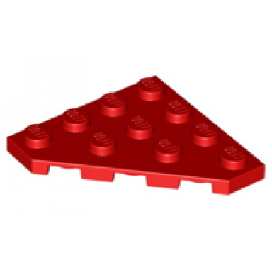 red wedge plate 4 x 4 cut corner