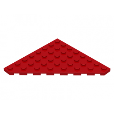 red wedge plate 8 x 8 cut corner