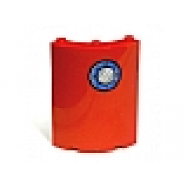 red cylinder quarter 4 x 4 x 6 with porthole near top pattern sticker - set 4982