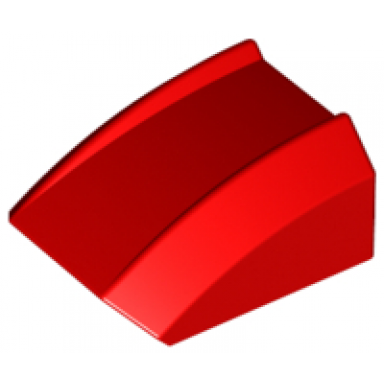 red slope curved 2 x 2 lip