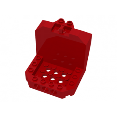red cockpit 6 x 6 x 5 with hinge