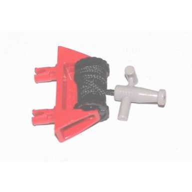 red string reel 1 x 4 x 2 complete with string and light gray hose nozzle t handle