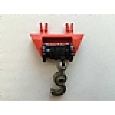 string reel 1 x 4 x 2 complete with string and dark bluish gray hook with tow ball