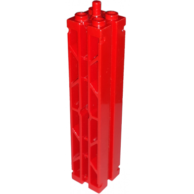 red support 2 x 2 x 8 with channels and top peg lattice on 2 sides