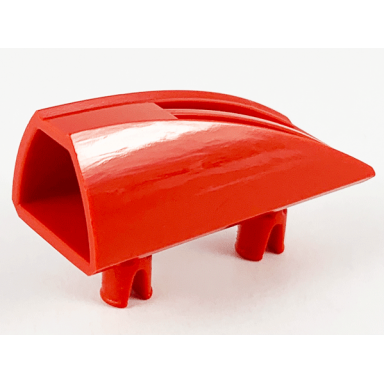 red vehicle fairing 1 x 4 side flaring intake with 2 pins