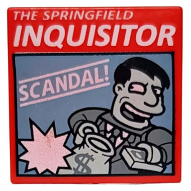 red tile 2 x 2 with the springfield inquisitor pattern