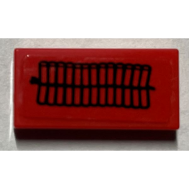 red tile 1 x 2 with black firecrackers and string pattern sticker - set 21330