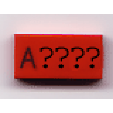 red tile 1 x 2 with number axxxx from santa fe super chief limited edition pattern
