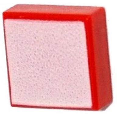 red tile 1 x 1 with white square pattern