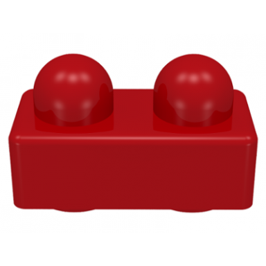 red primo brick 1 x 2