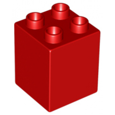 red duplo brick 2 x 2 x 2