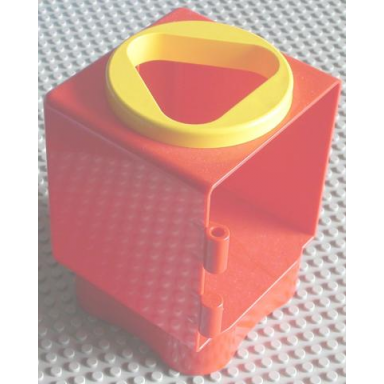 red primo shape sorter chamber yellow circle with triangular opening