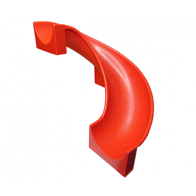 red duplo slide curved 180 degrees