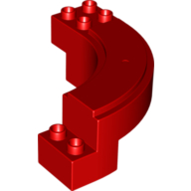 red duplo road section curve