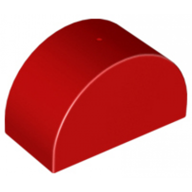 red duplo brick 2 x 4 x 2 slope curved double