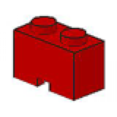 red brick modified 1 x 2 with cable holding cutout