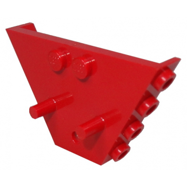 red vehicle tipper end flat with pins