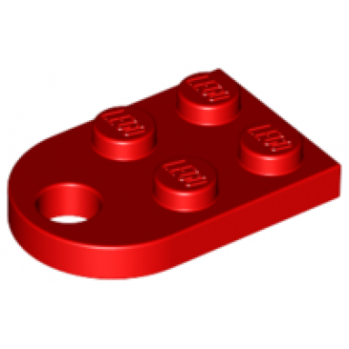 red plate modified 2 x 3 with hole