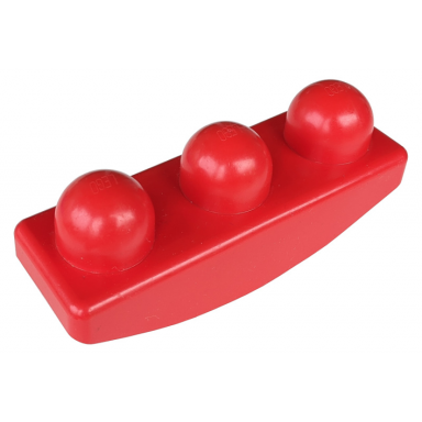 red primo brick 1 x 3 curved bottom