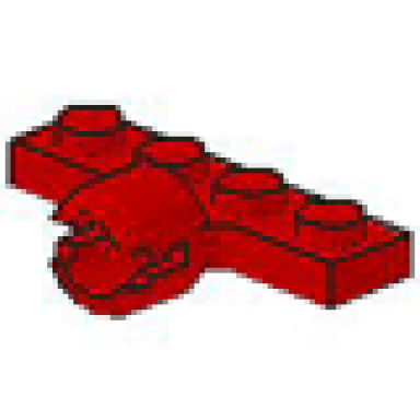 red plate modified 1 x 4 with tow ball socket long 2 slots 8mm socket length