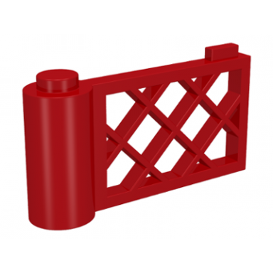 red fence gate 1 x 4 x 2 lattice