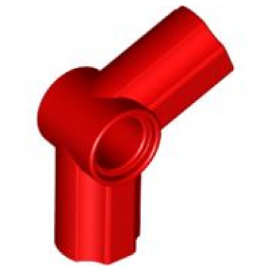 red technic axle and pin connector angled 5 - 112.5 degrees
