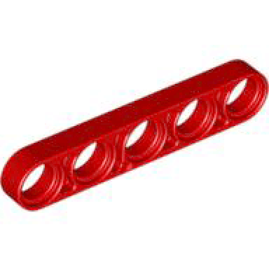 red technic liftarm thin 1 x 5