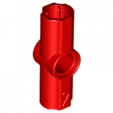 red technic axle and pin connector angled 2 - 180 degrees