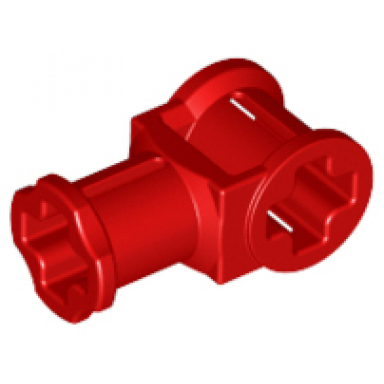 red technic axle connector with axle hole