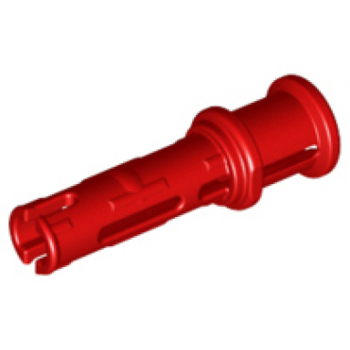 red technic pin 3l with friction ridges and stop bush