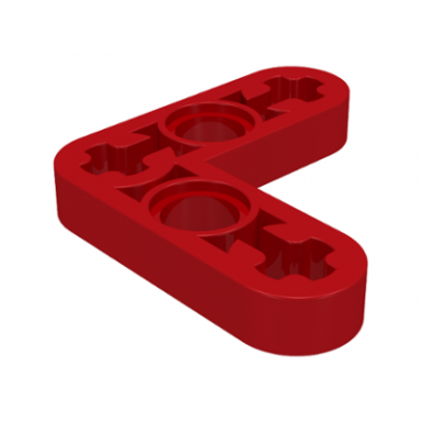 red technic liftarm modified bent thin l-shape 3 x 3