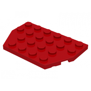 red wedge plate 4 x 6 cut corners