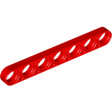 red technic liftarm thin 1 x 7