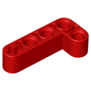 red technic liftarm modified bent thick l-shape 2 x 4
