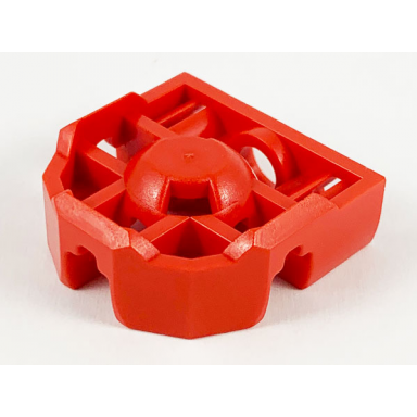 red technic pin connector block 3 x 3 x 1