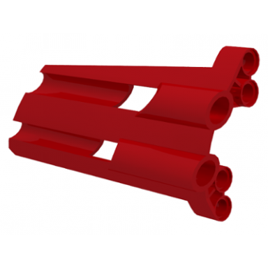red technic panel fairing 3 large long large holes side a