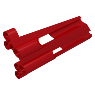 red technic panel fairing 4 large long large holes side b