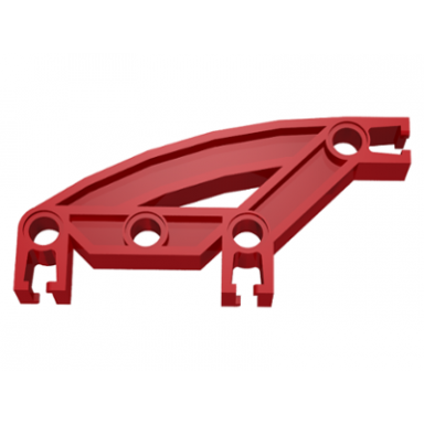 red znap beam 8 4 holes 3 bends curved