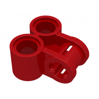 red technic axle and pin connector perpendicular double