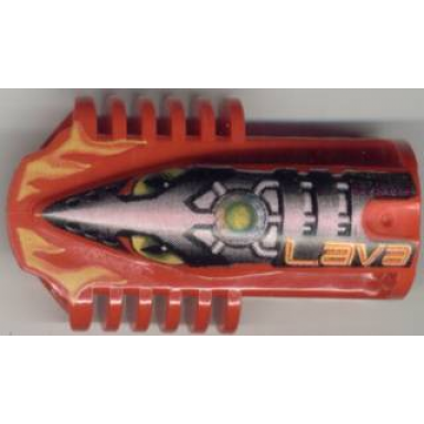 red technic block 3 x 5 x 1 2 3 with roborider lava pattern