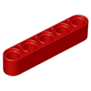 red technic liftarm thick 1 x 5